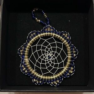 Dream catcher Seed Beads Beaded pendant. Add to any chain or hang on car mirror